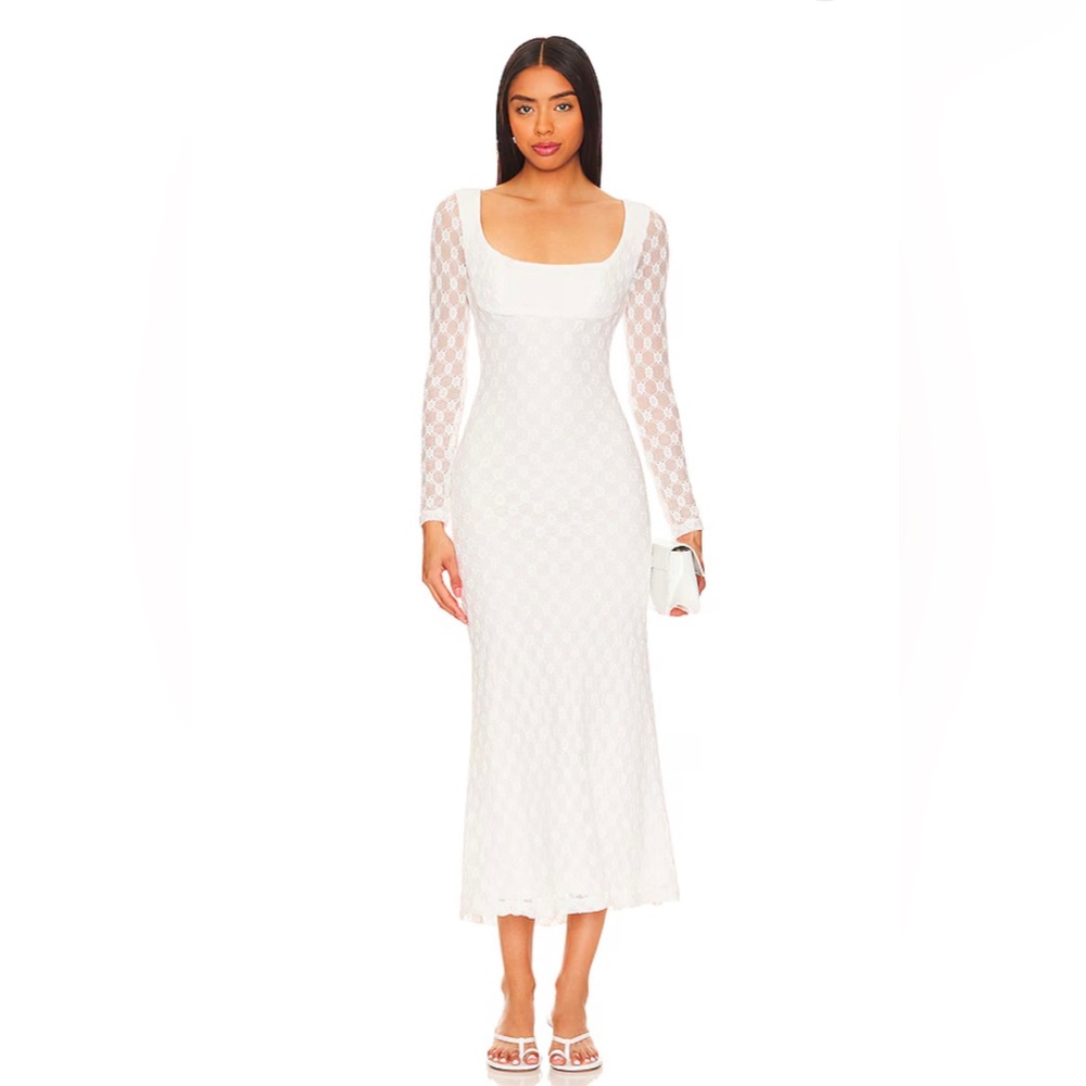 BARDOT Adoni midi dress white lace